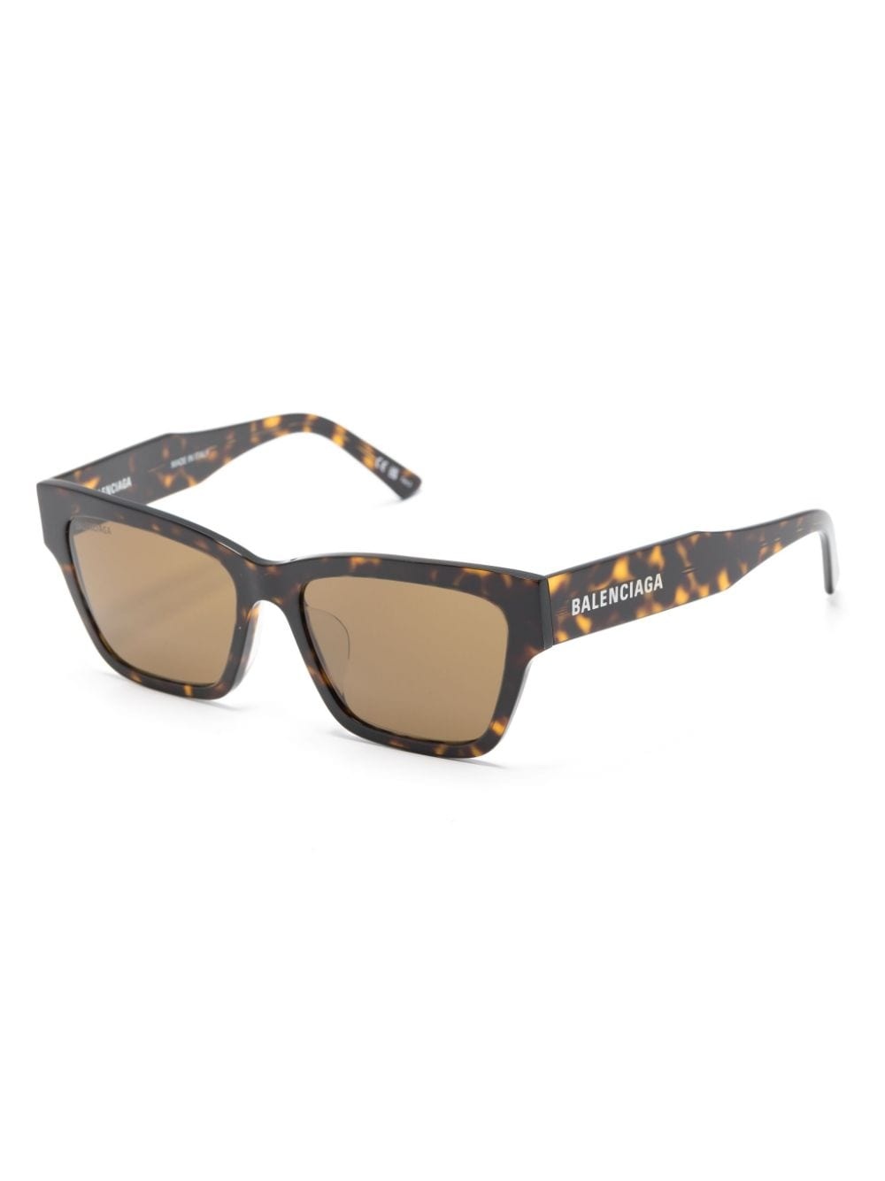 logo-print tortoiseshell-effect glasses - 2