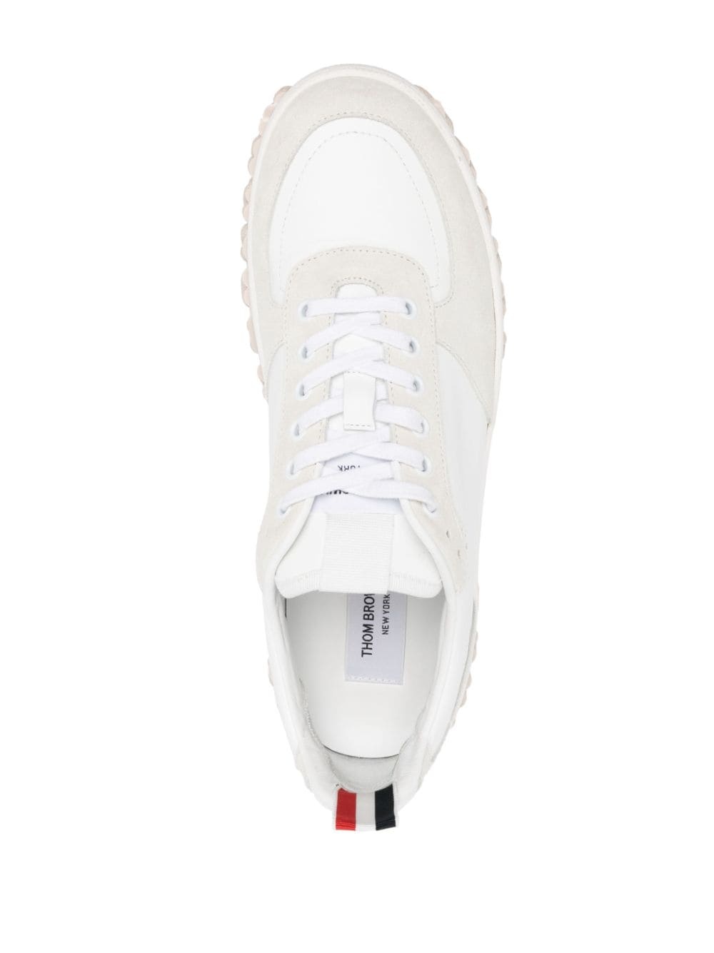 Letterman panelled lace-up sneakers - 4