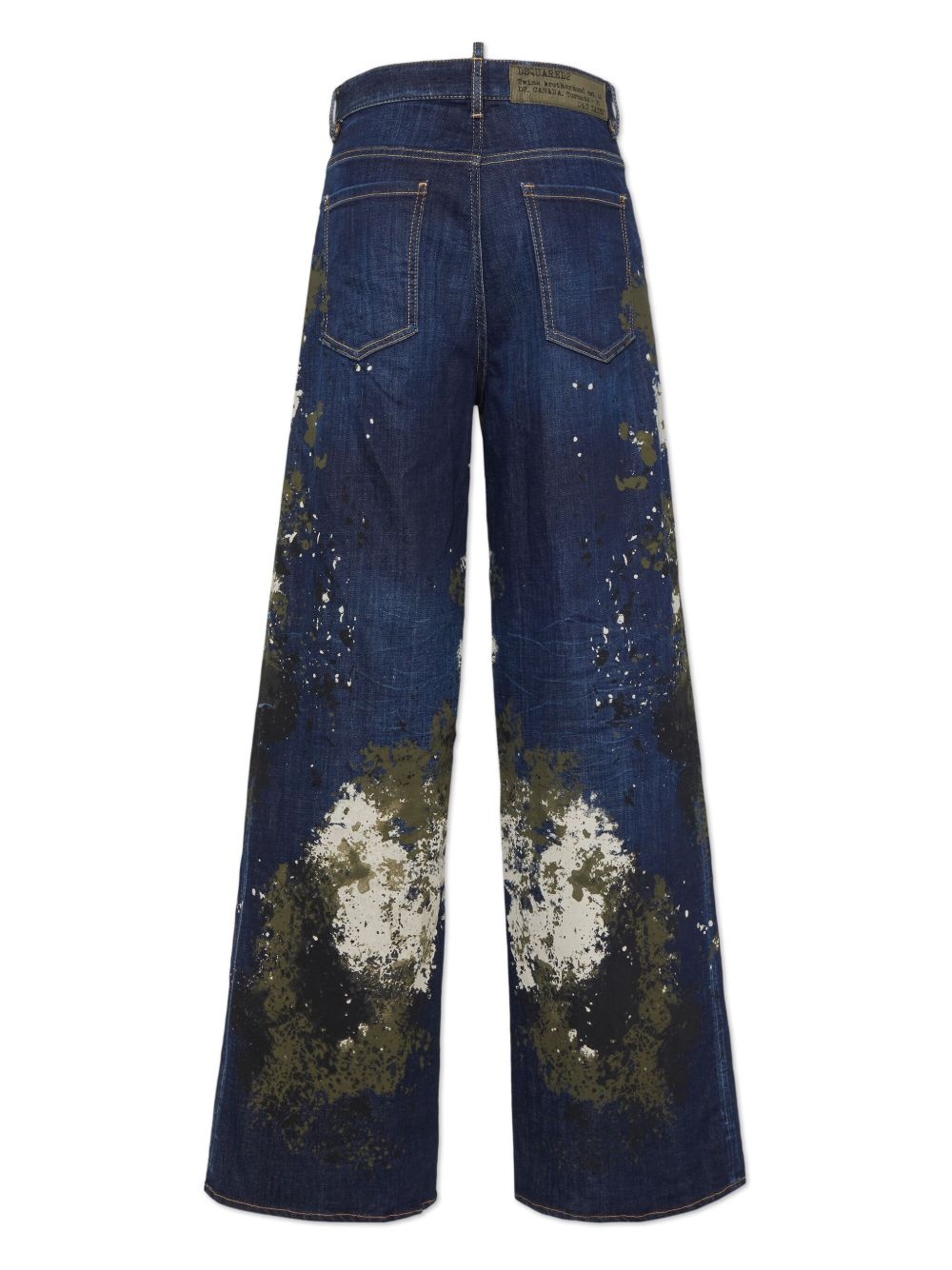 spray paint-print jeans - 2