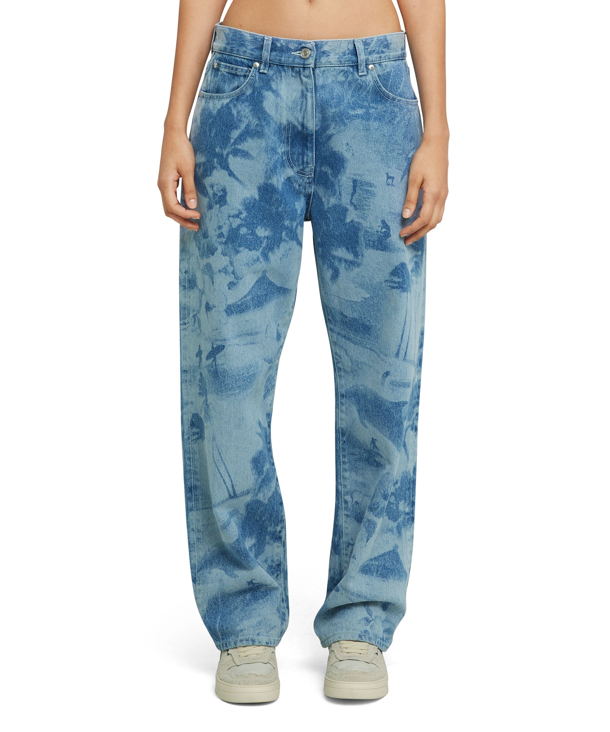 Jeans with straight legs and "surfer" laser processing - 2
