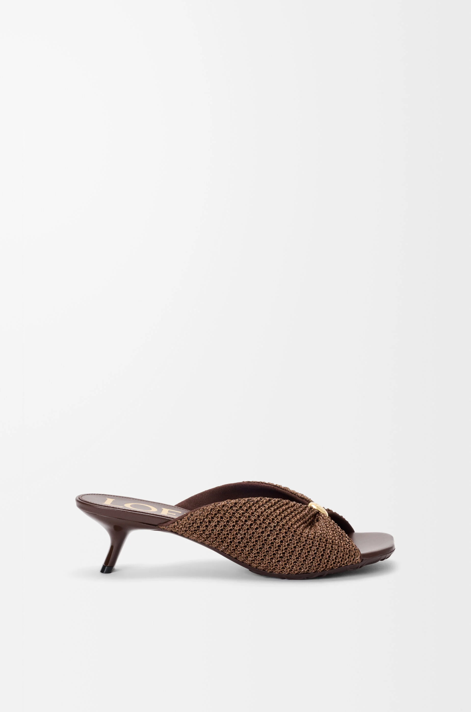 Pebble Soft slide in raffia-effect fabric - 1