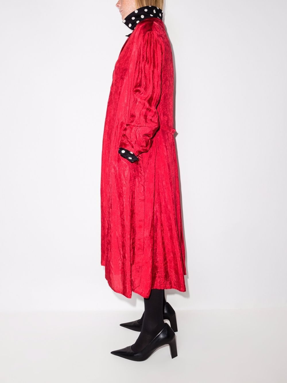 reversible belted polka dot dress - 3