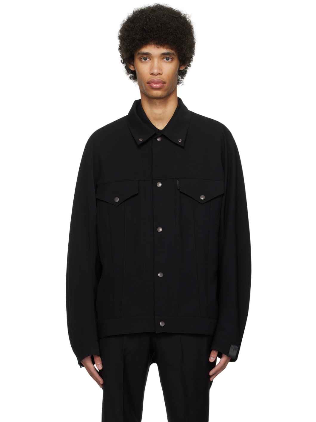 Black Buttoned Jacket - 1