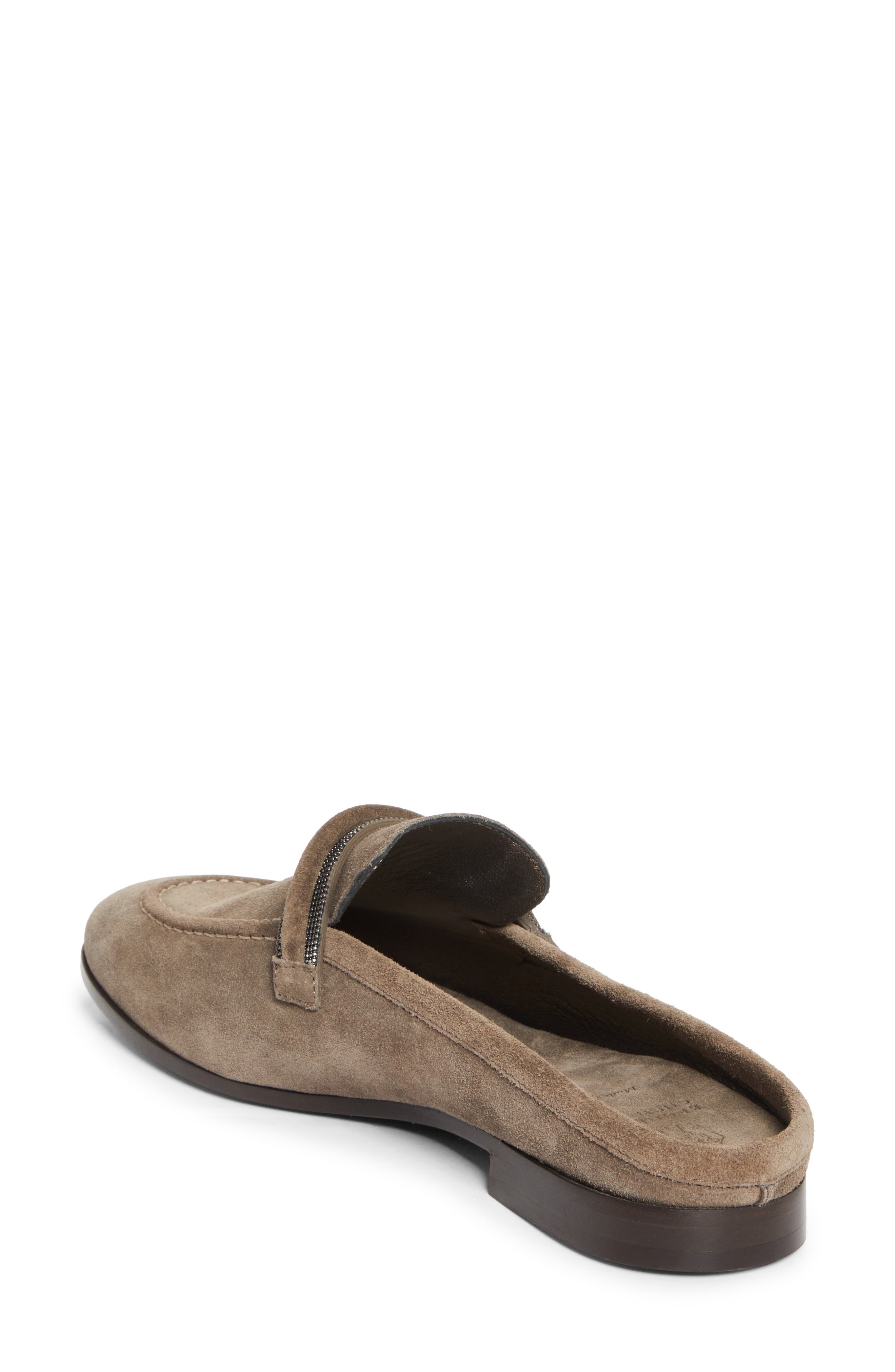 Brunello Cucinelli Monili Trim Loafer Mule in C8769 Torba at Nordstrom - 2