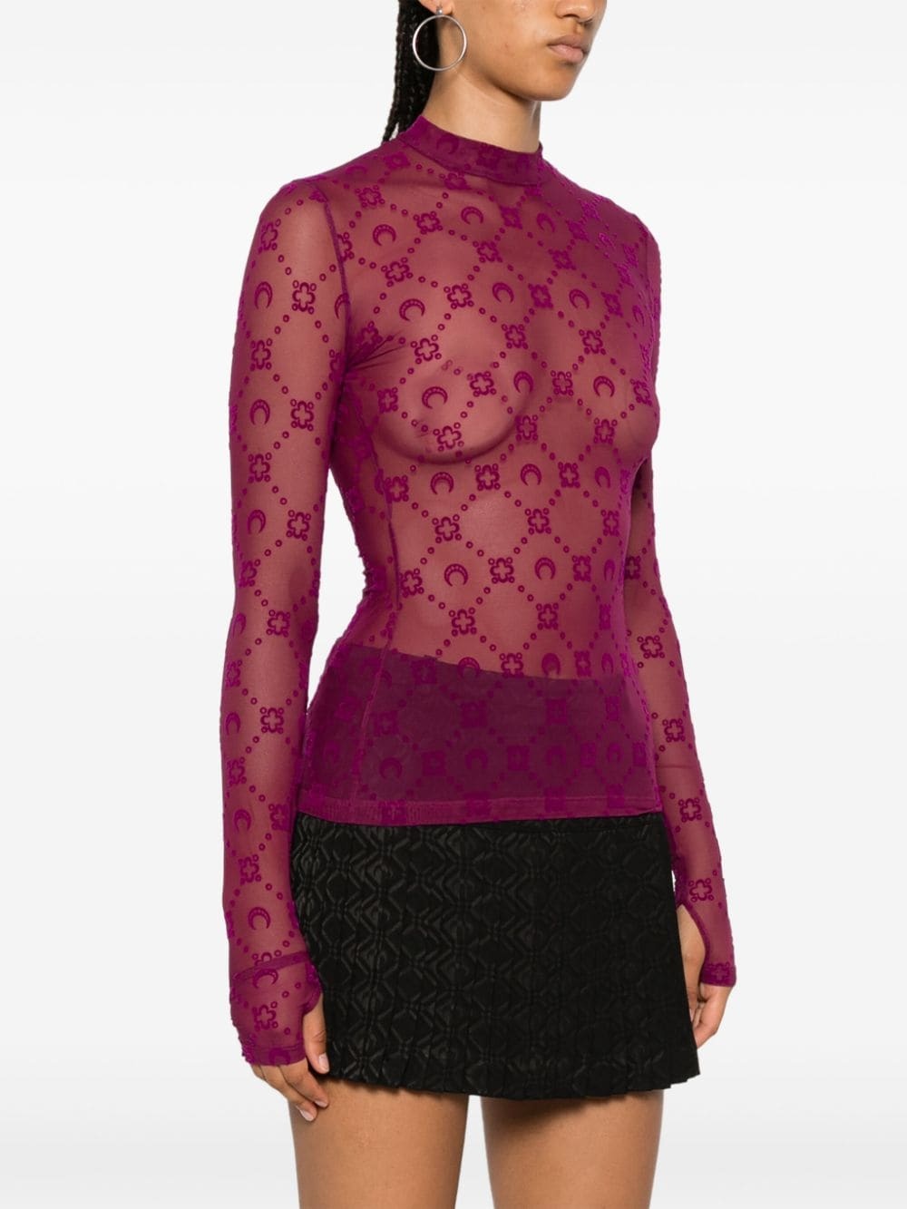 Moonogram mesh top - 3