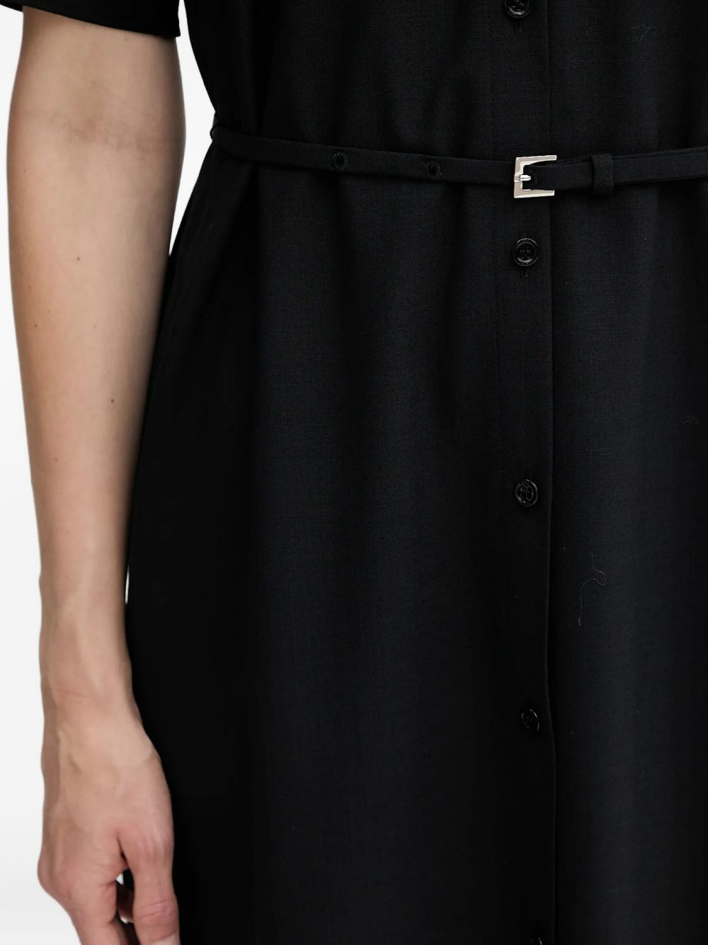 belted midi shirt dress - 5