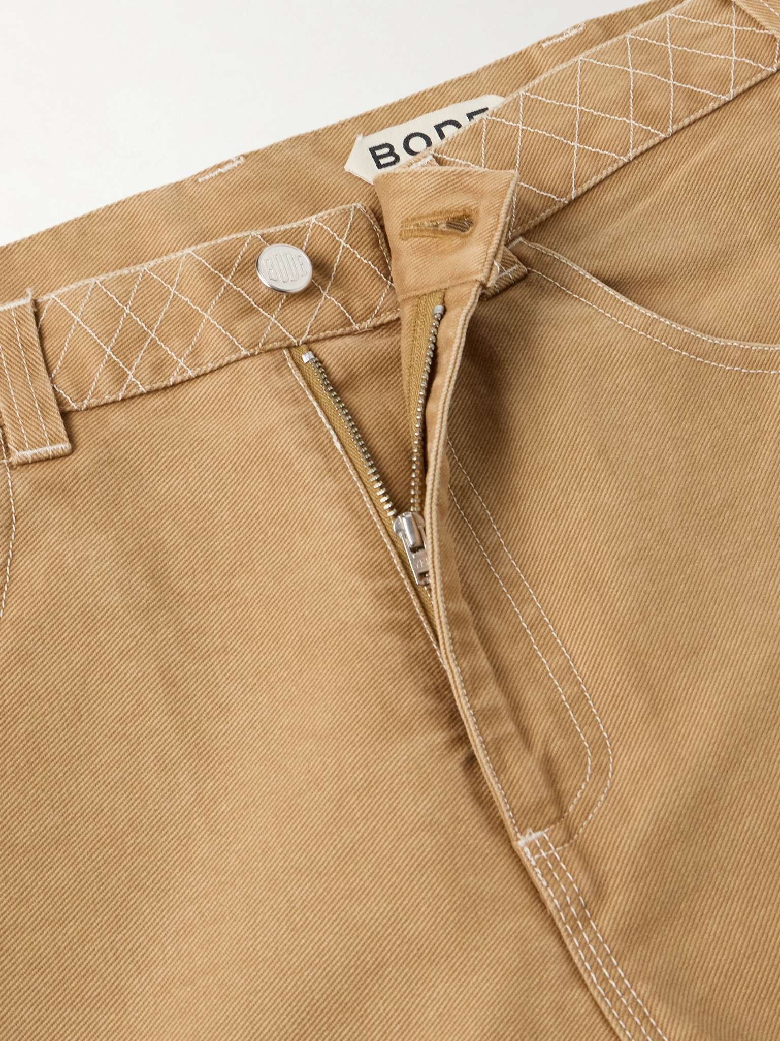 Knolly Brook Straight-Leg Embroidered Cotton-Canvas Trousers - 6