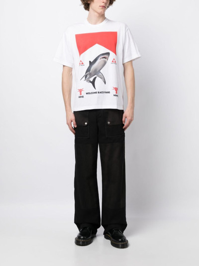 NEIGHBORHOOD x DSC shark-print cotton T-shirt outlook