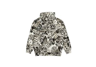 PALACE STICKER PACK HOOD BLACK / WHITE outlook