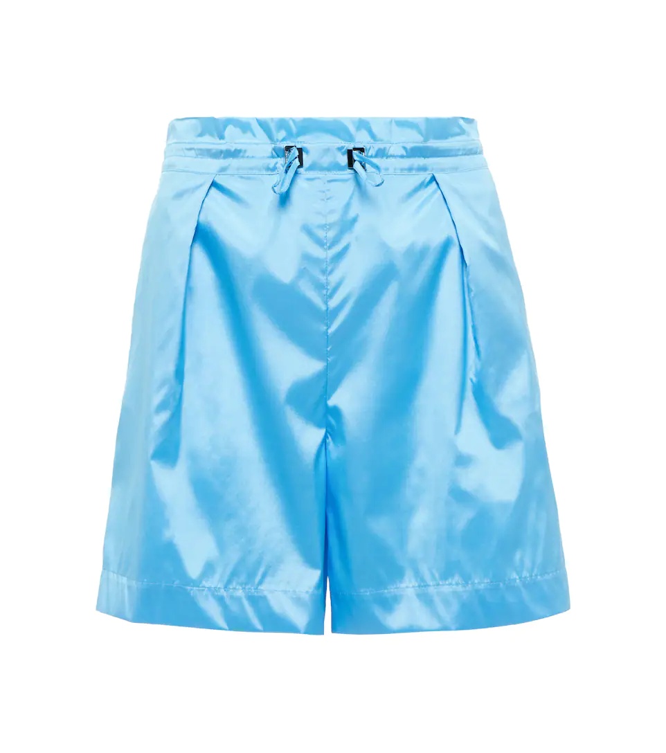 Silk high-rise paperbag shorts - 1