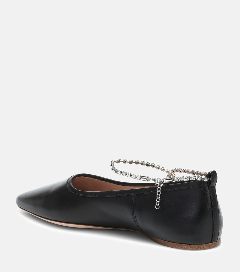 Miu Miu Embellished leather ballet flats outlook