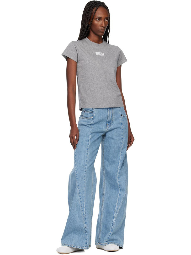 MM6 Maison Margiela Gray Numeric Cotton T-shirt outlook