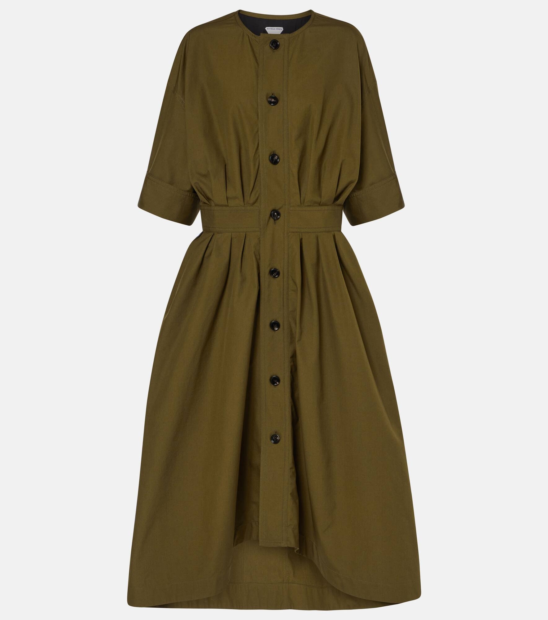 Cotton canvas shirt dress - 1