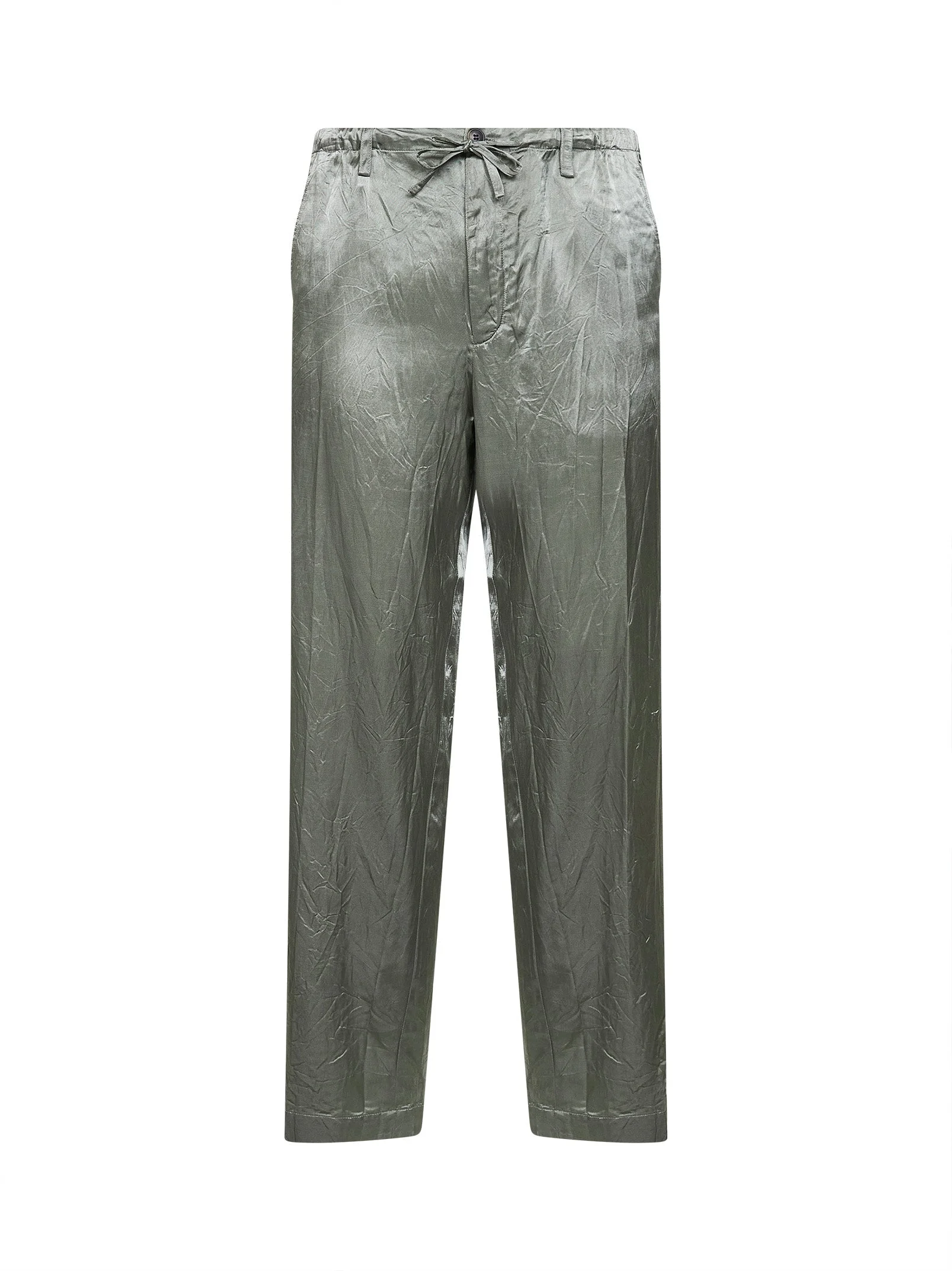 Dries Van Noten Men Mint Green Viscose And Cotton Straight-Leg Trousers - 1