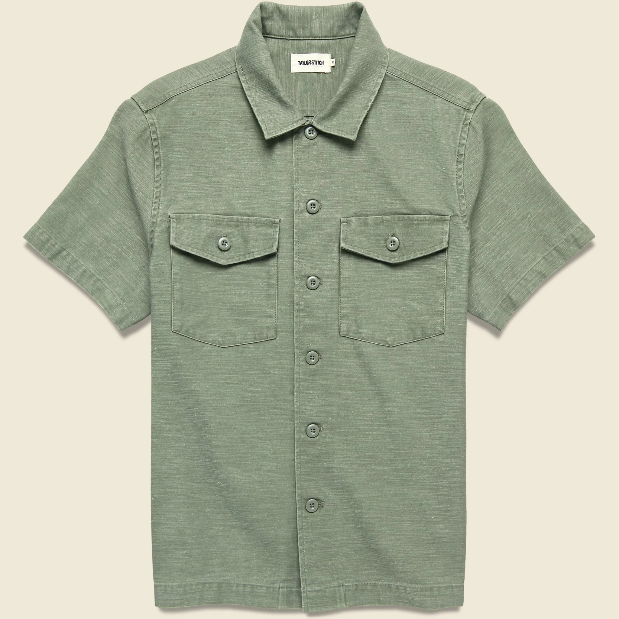 Surplus Shirt - Olive Sateen - 1