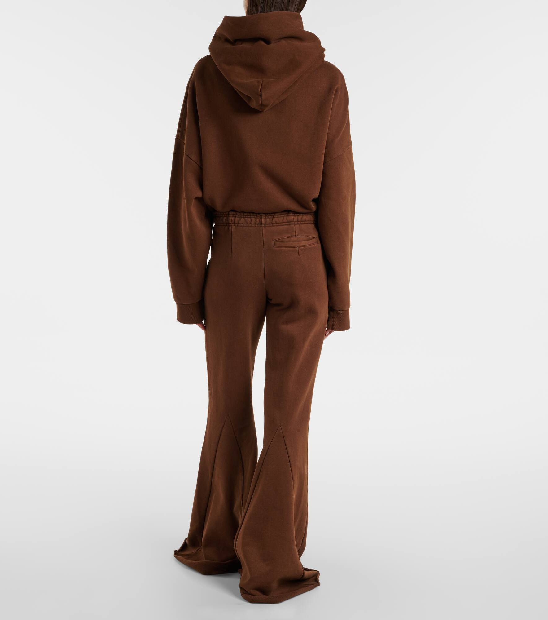 Flared cotton jersey sweatpants - 3