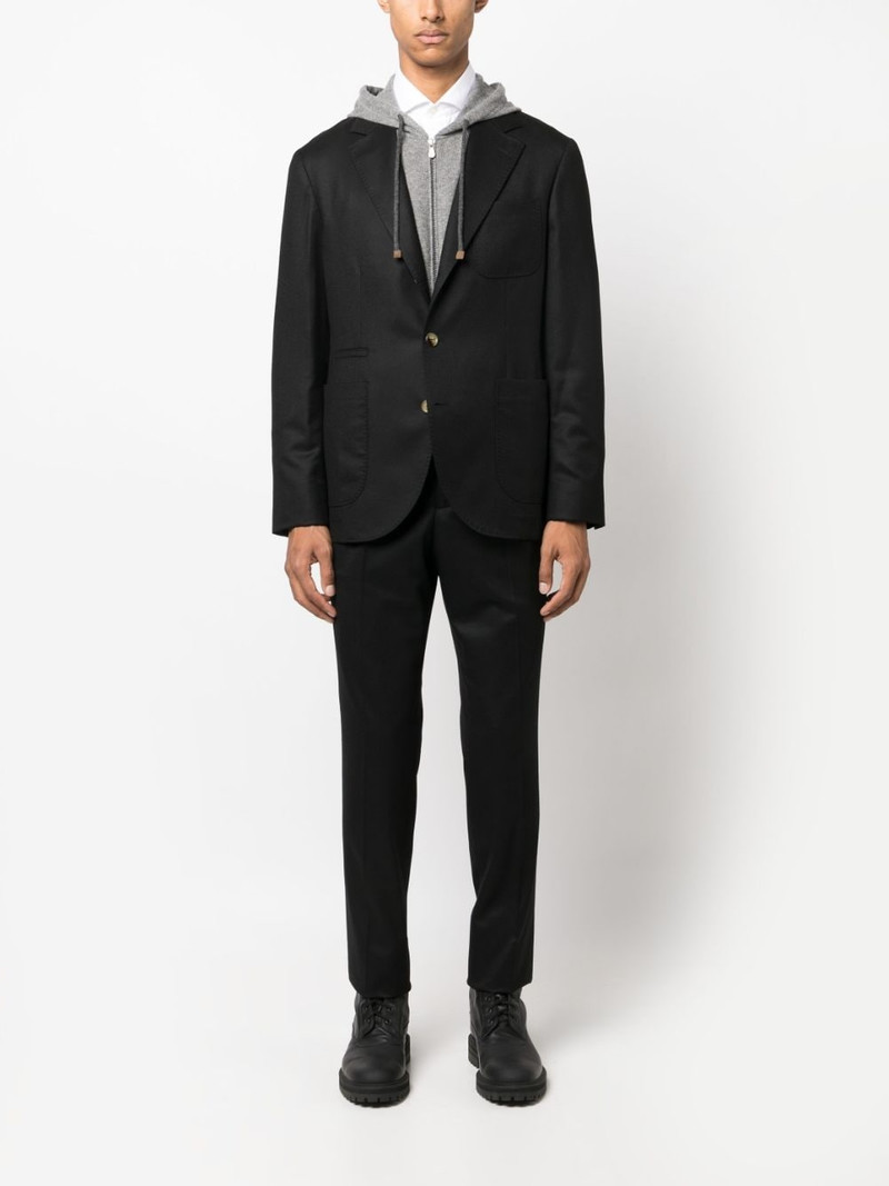 Brunello Cucinelli mid-rise wool chino trousers outlook