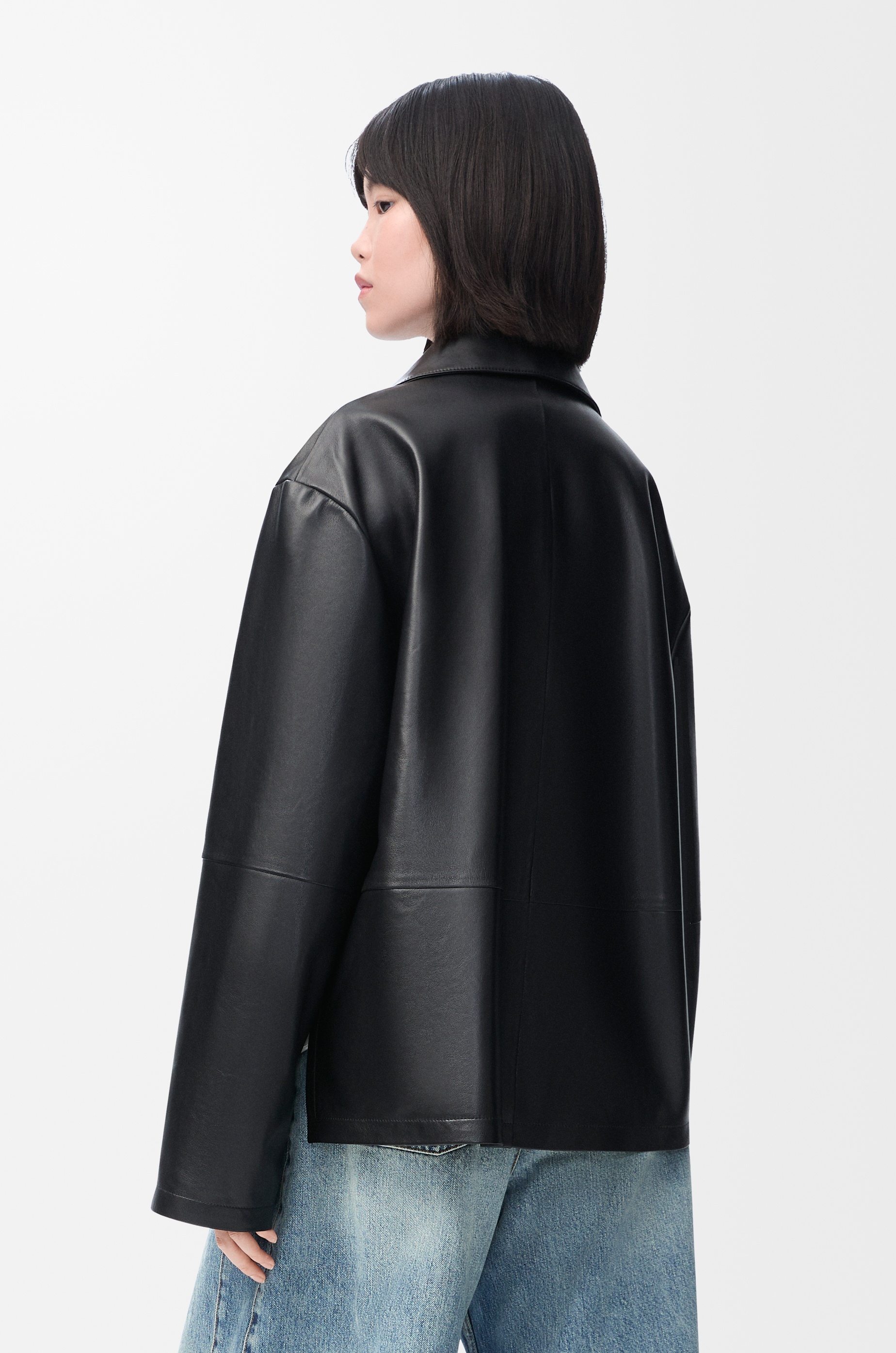 Pyjama blouse in nappa lambskin - 4