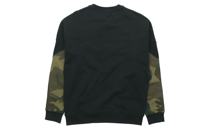 adidas adidas originals Camo Crew Sweat Cotton Pullover Hoody Men Black FM3357 outlook