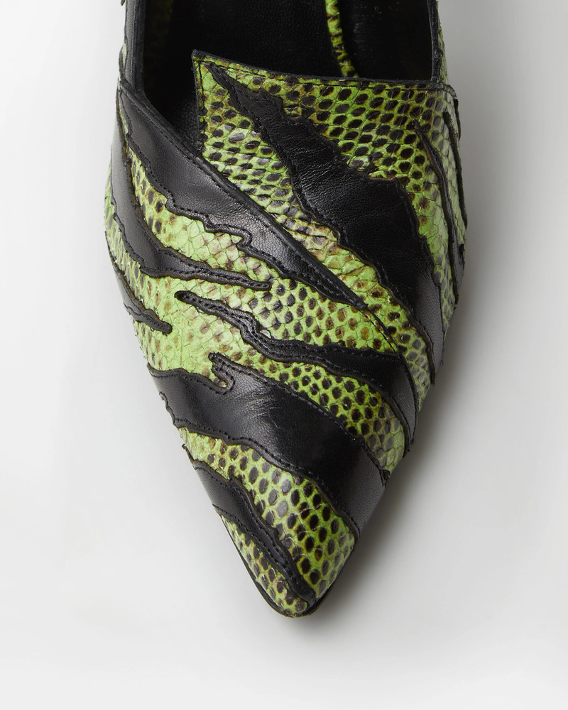 Tigre Python-Effect Leather Pumps 105 mm 5