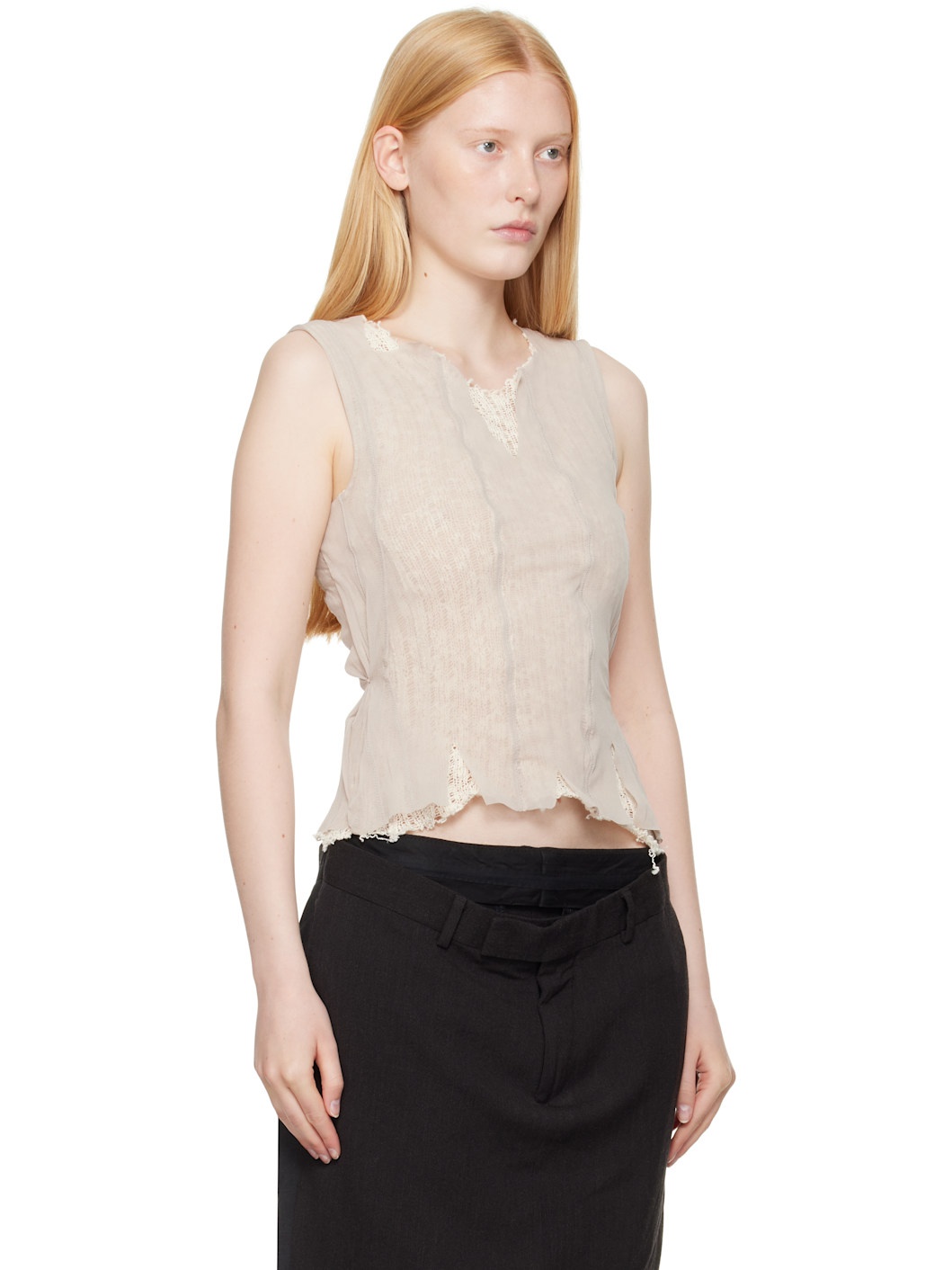 Taupe Ragged Top - 2