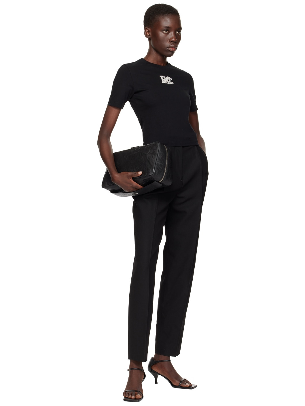 Black Embellishment T-Shirt - 4