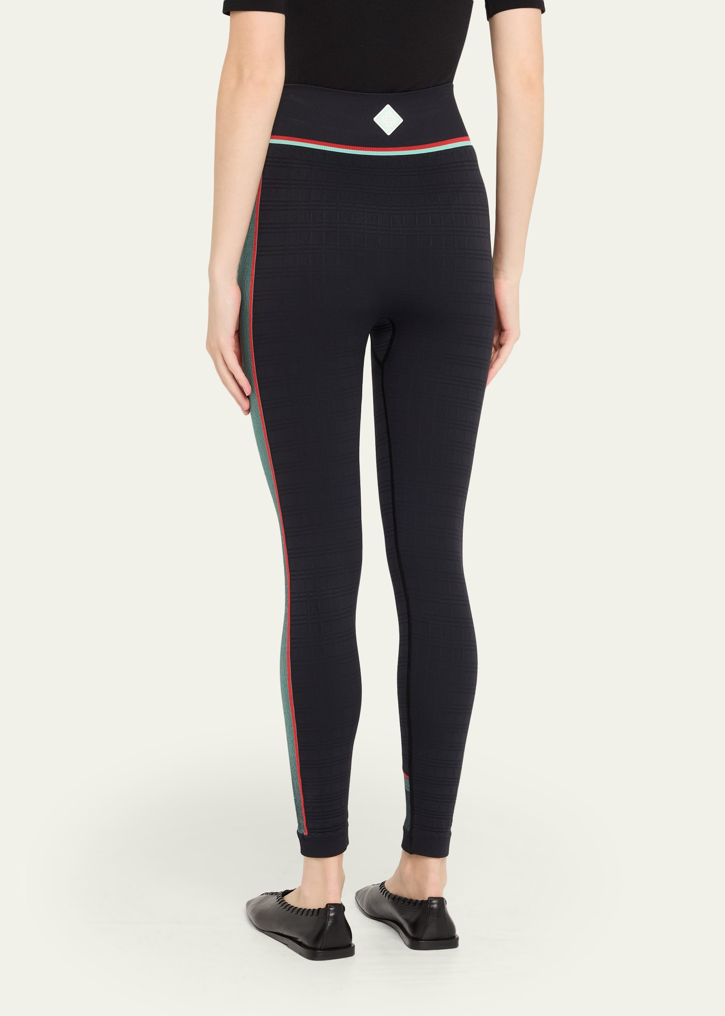 Check Jacquard Seamless Leggings - 3