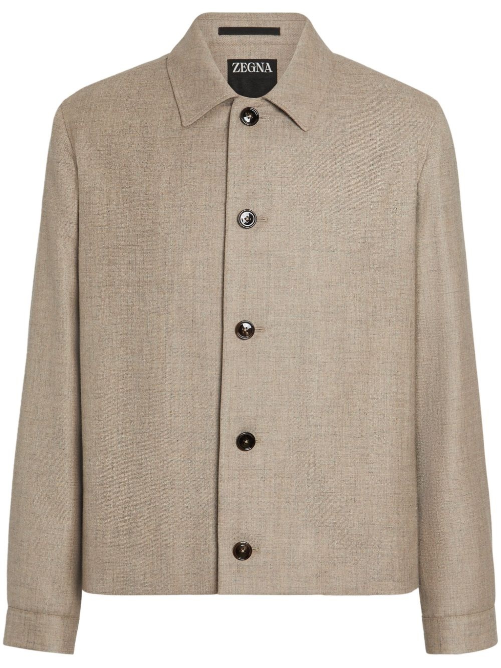 button-down shirt jacket - 1