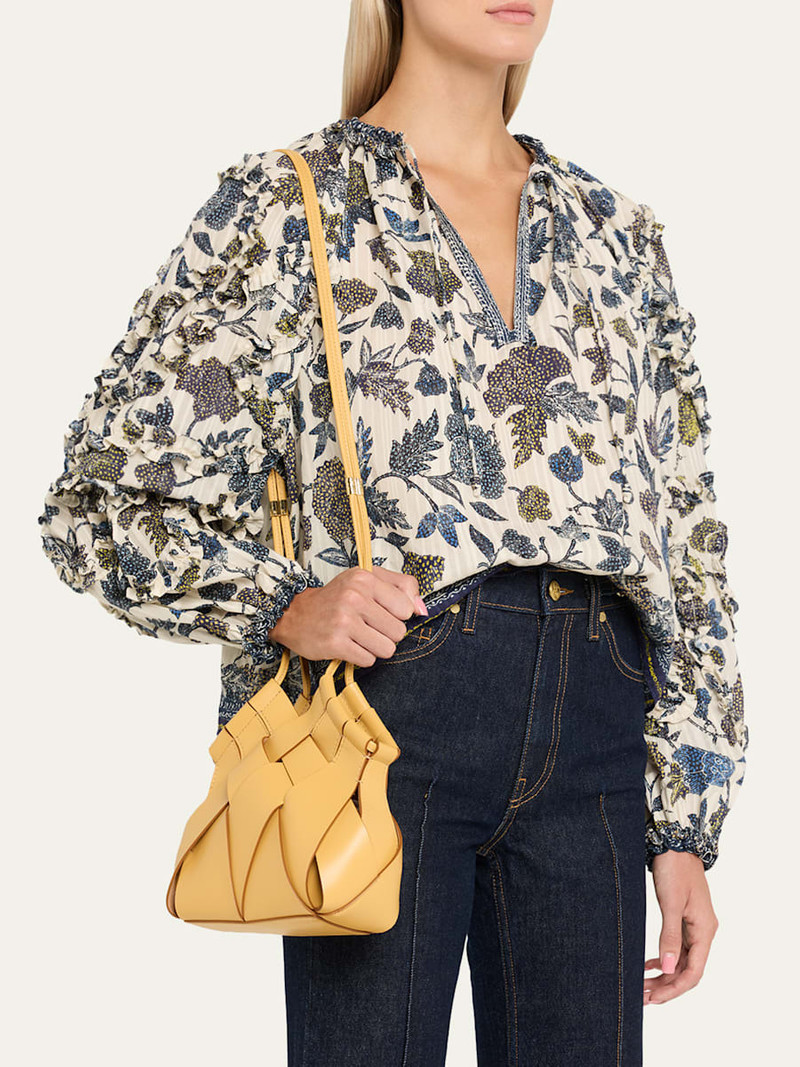 ULLA JOHNSON Charlotte Woven Leather Crossbody Bag outlook