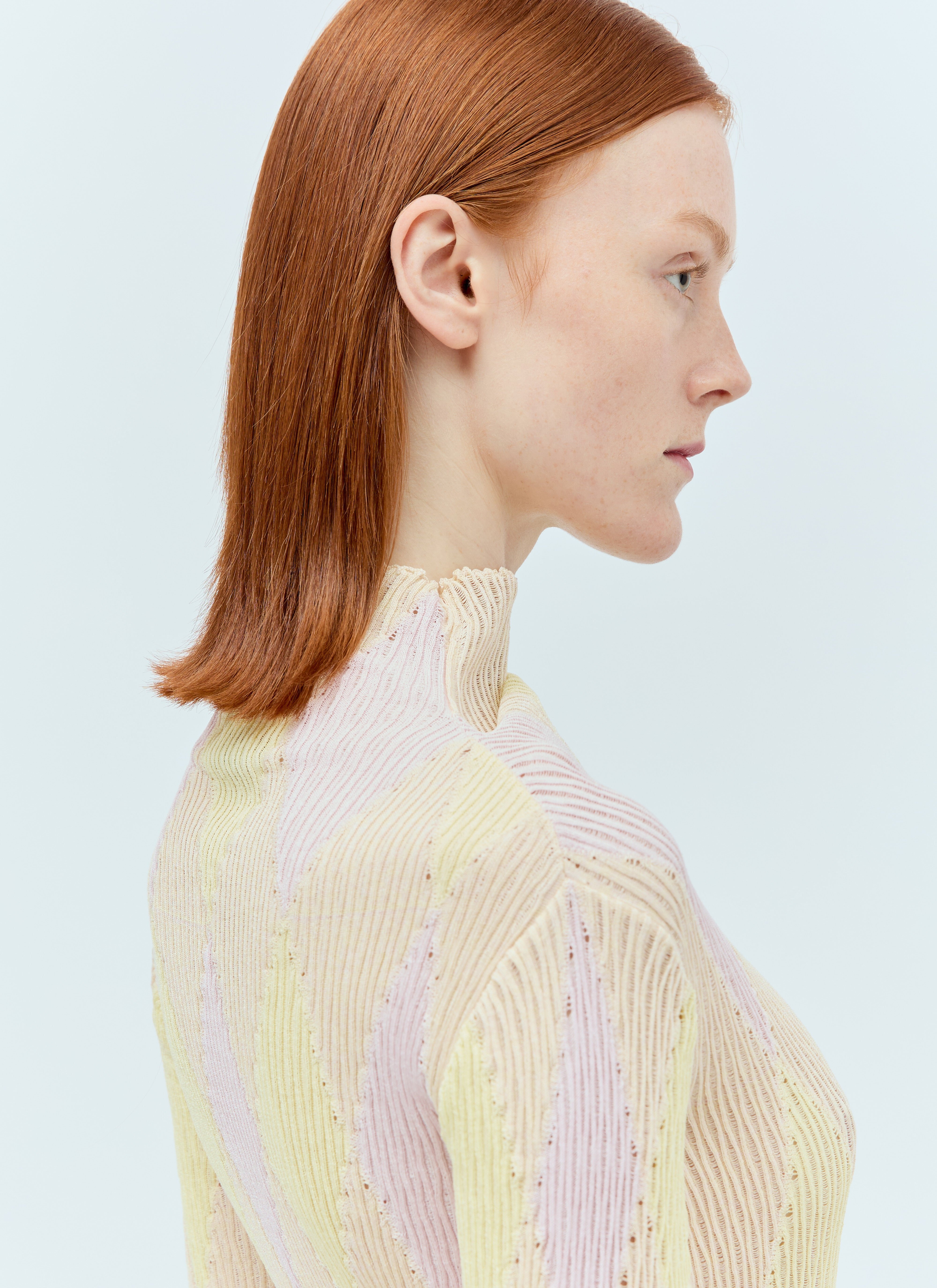 Argyle High-Neck Sweater - 2