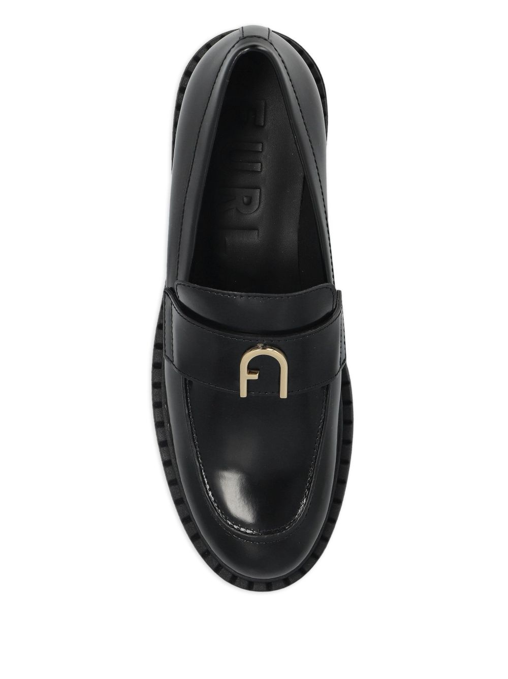platform leather loafers - 4