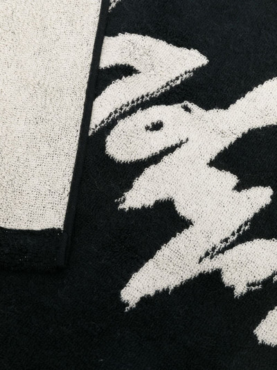 Yohji Yamamoto intarsia-logo towel outlook