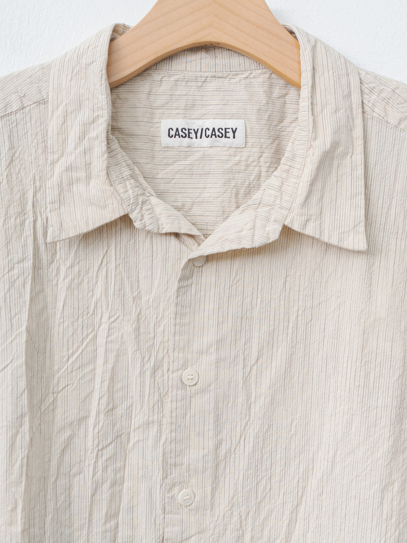 CASEY/CASEY Fabiano Shirt WIND STRIPE - Natural Stripe outlook
