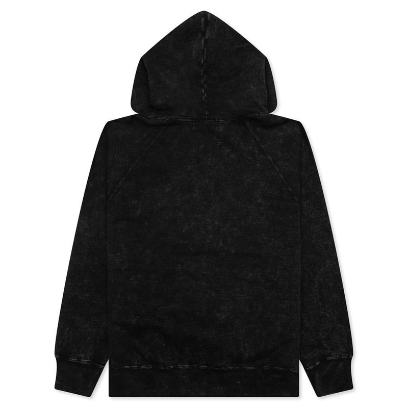 A BATHING APE® OVER DYE PULLOVER RELAXED FIT HOODIE - BLACK outlook