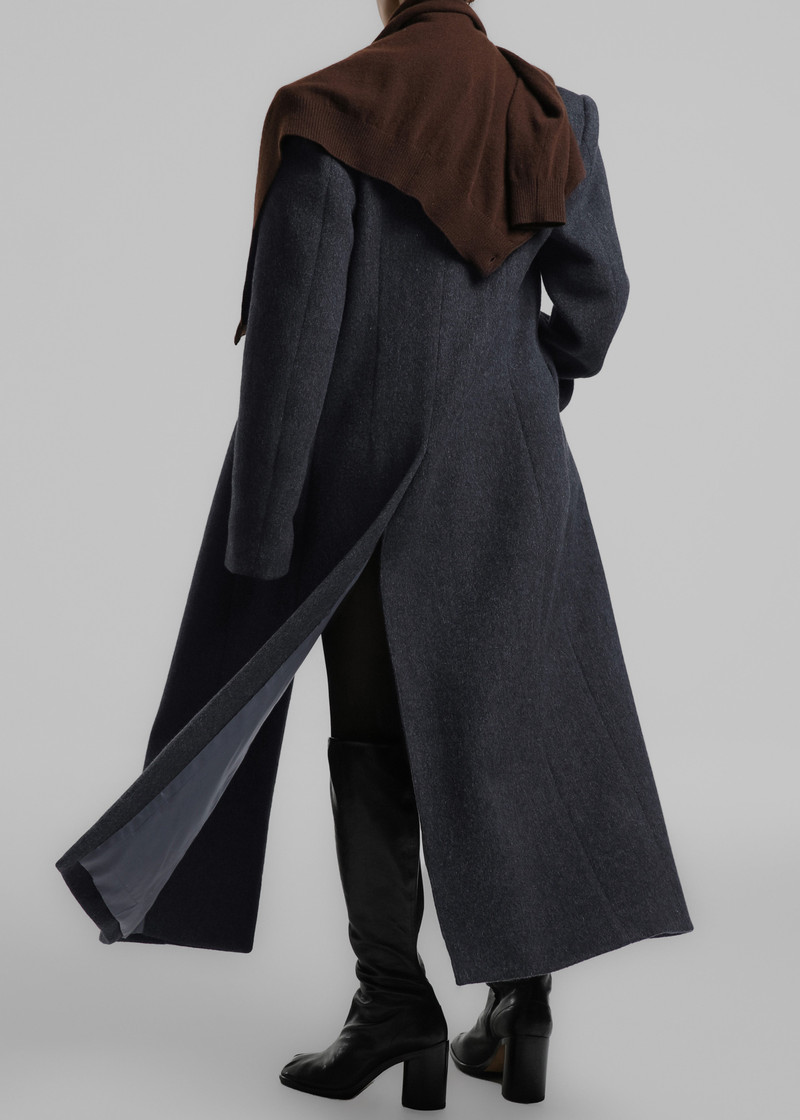Melva Long Coat - Charcoal 10