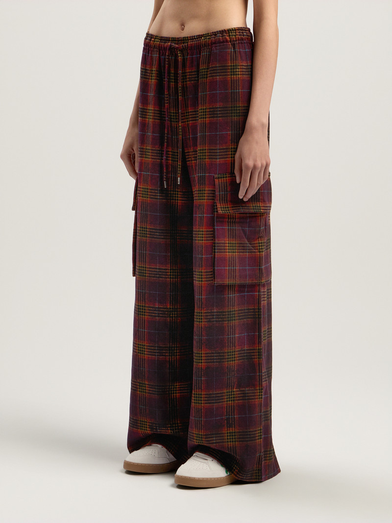 Overdyed Check Cargo Pants 3