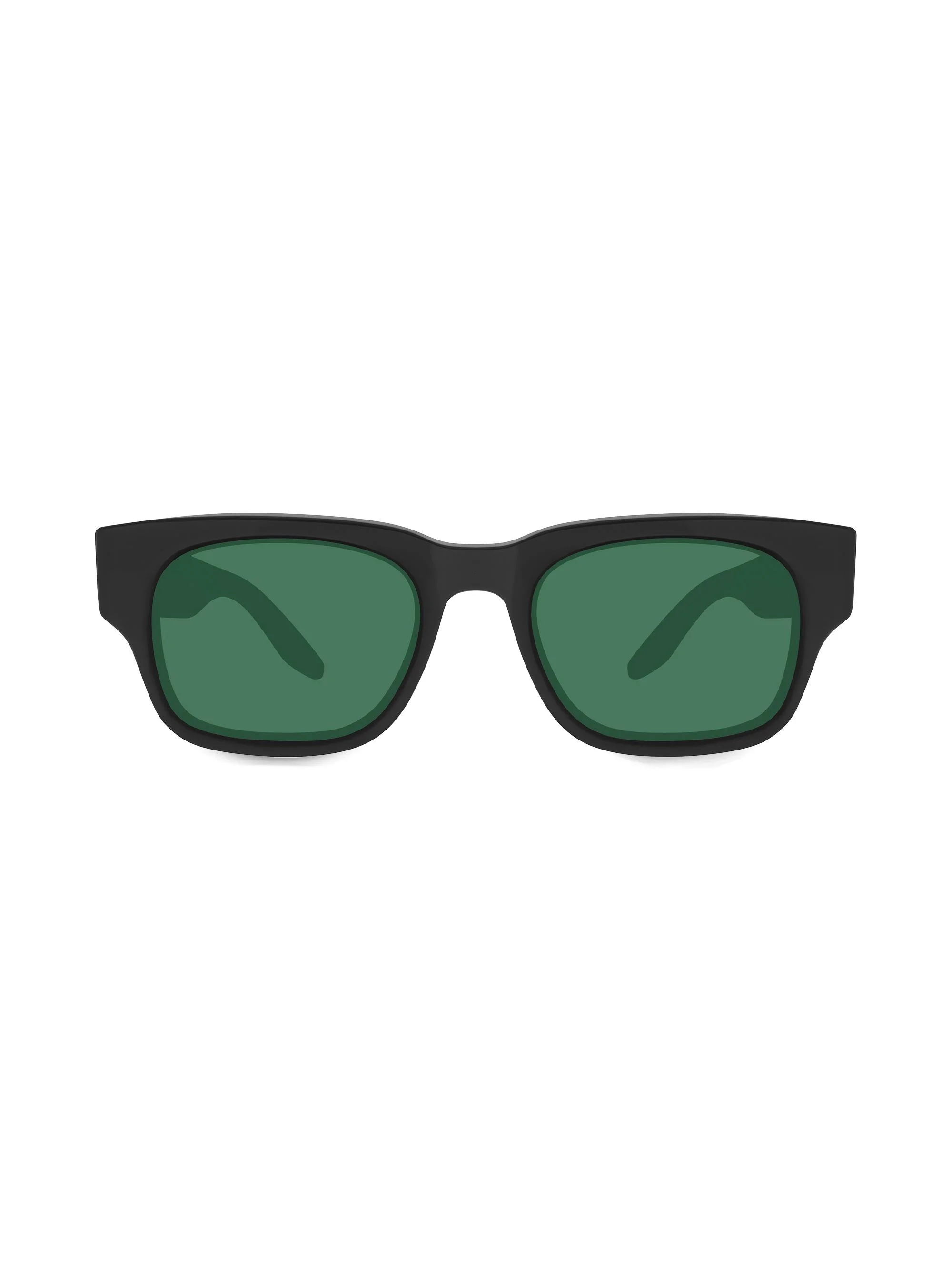 Men's Dondi 50.5MM Rectangle Sunglasses - Black Green - 1