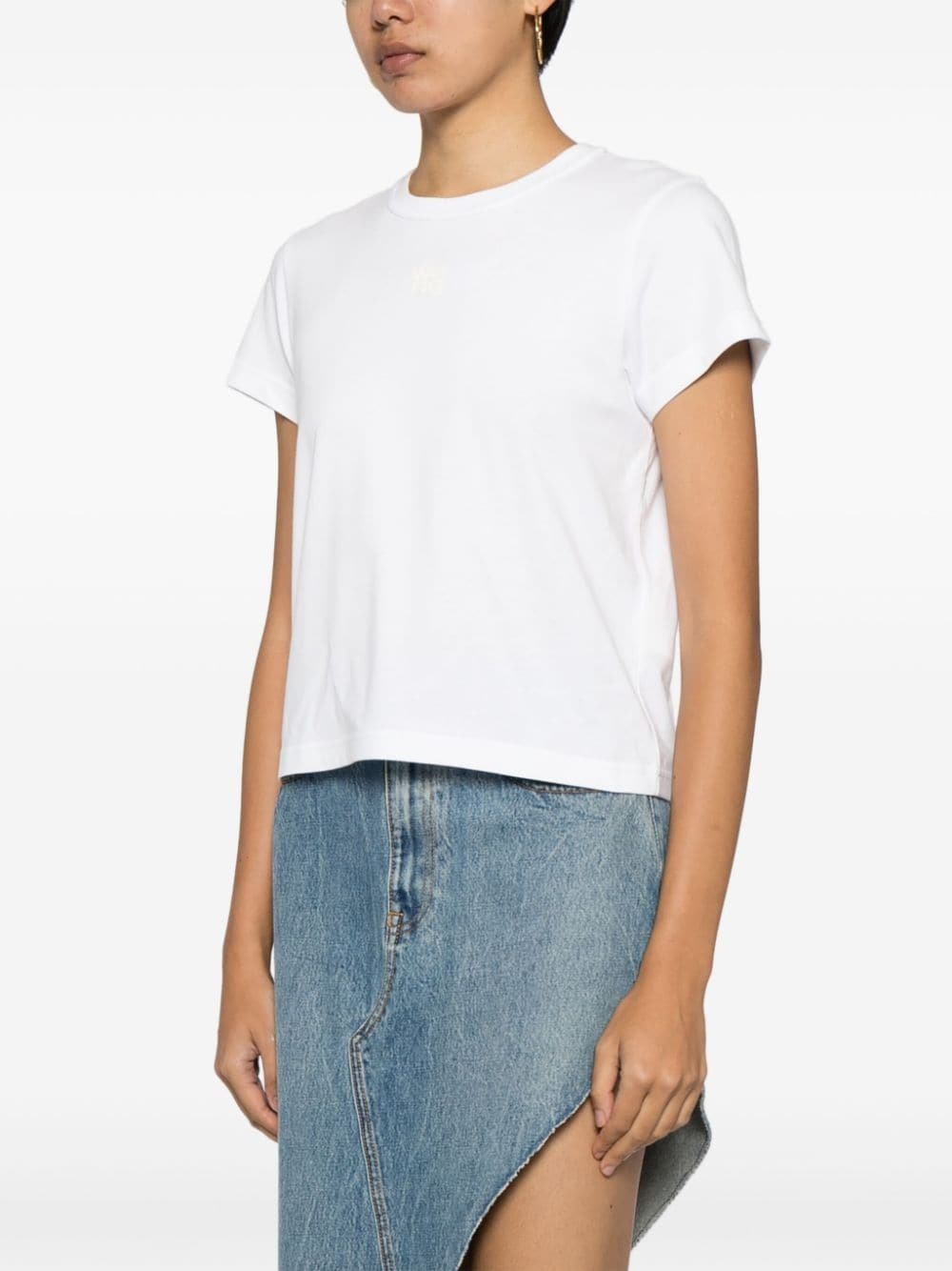 logo-embossed cotton T-shirt - 3