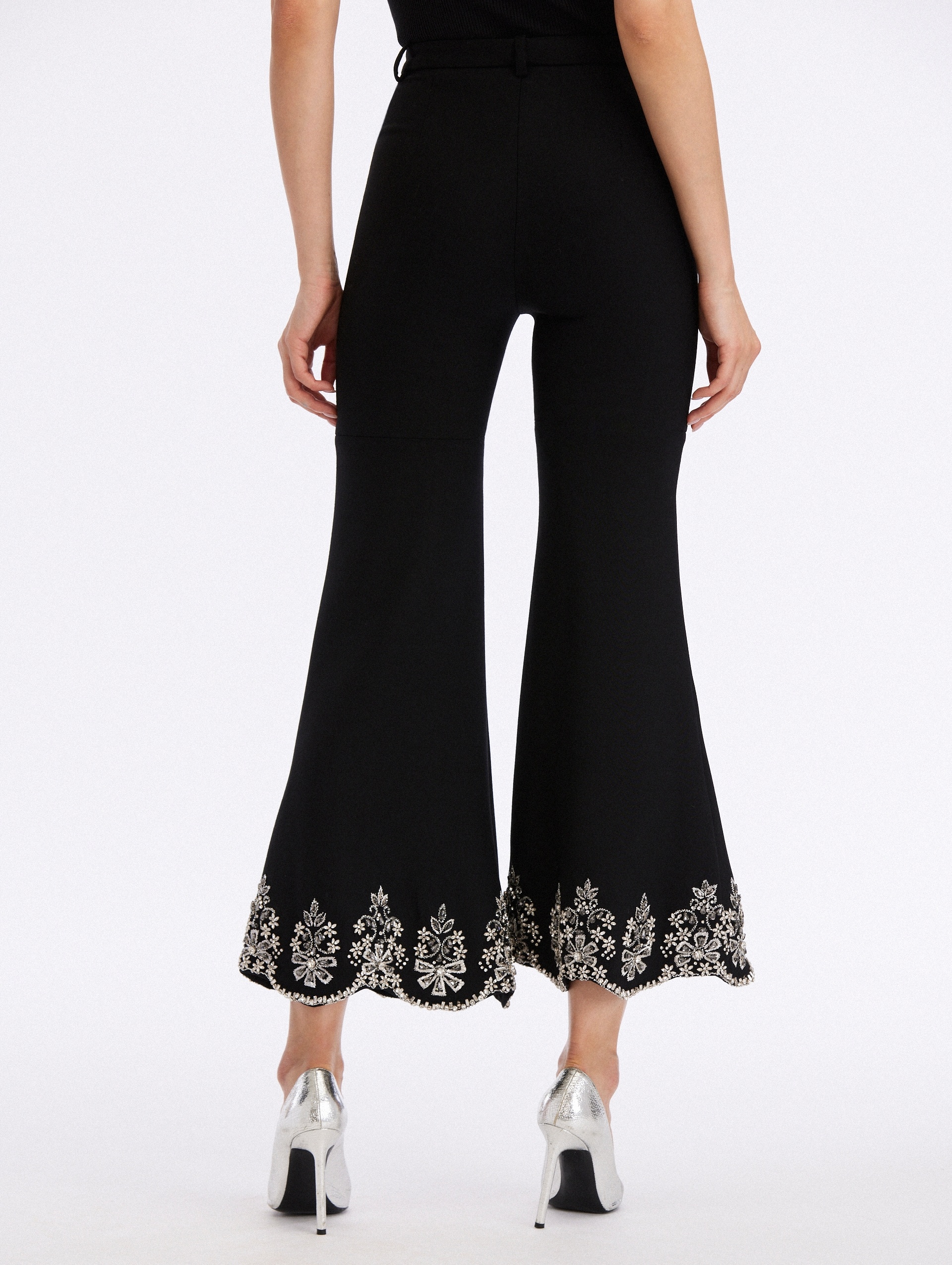 CRYSTAL SCALLOP EMBROIDERED PANTS - 2