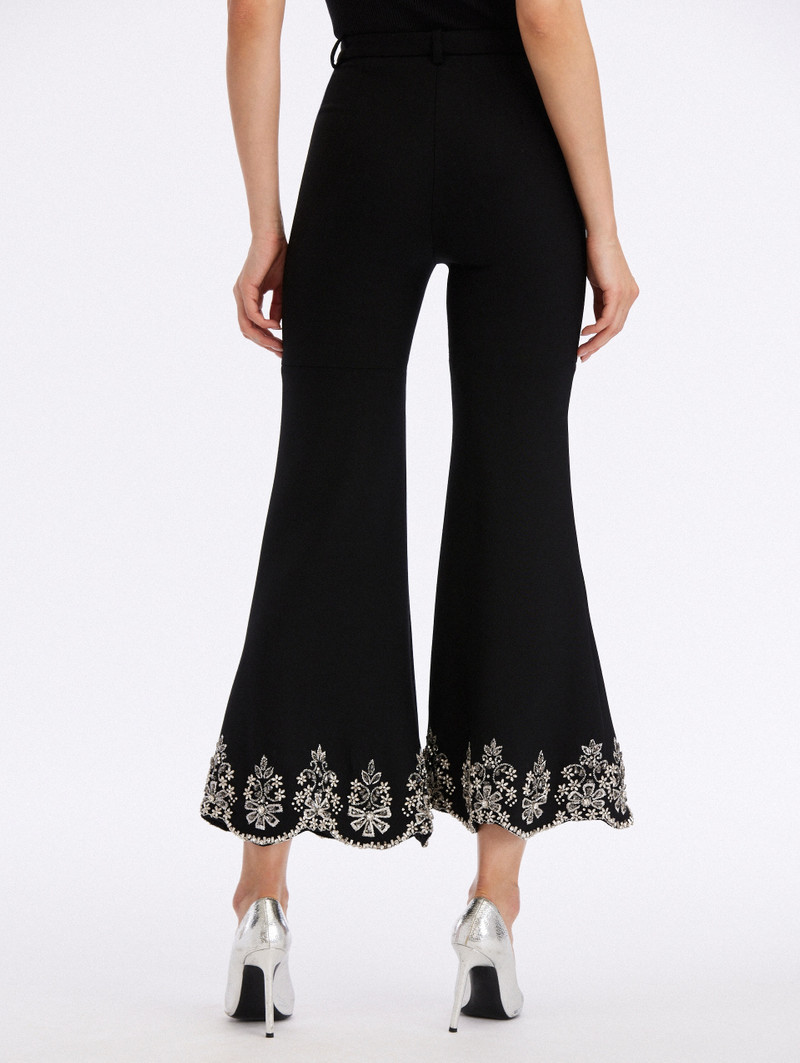 Oscar de la Renta CRYSTAL SCALLOP EMBROIDERED PANTS outlook