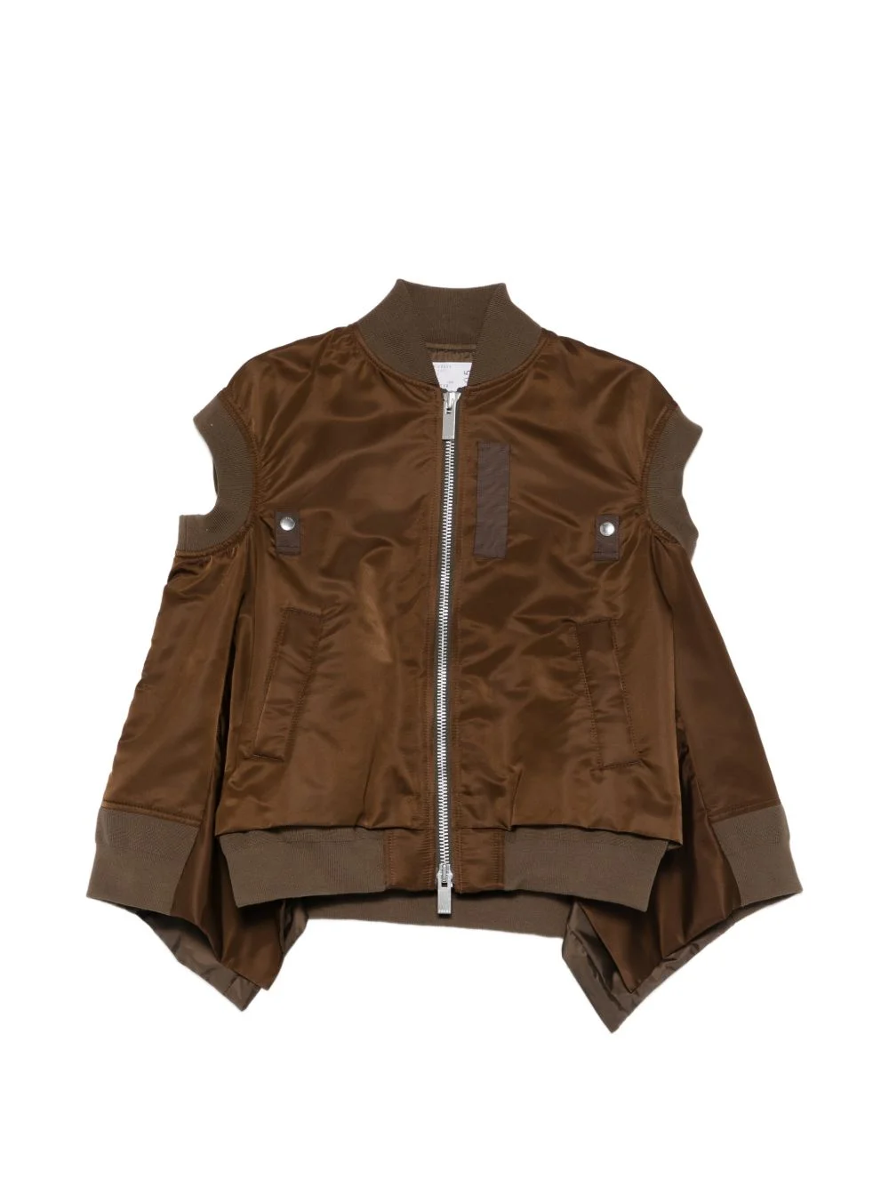 cut-out zipped bomber gilet - 1