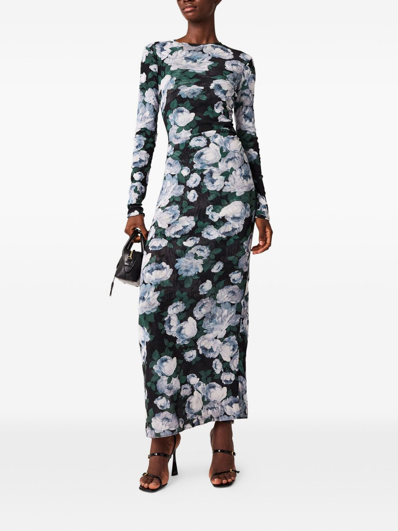 Stella McCartney long-sleeve floral midi dress outlook
