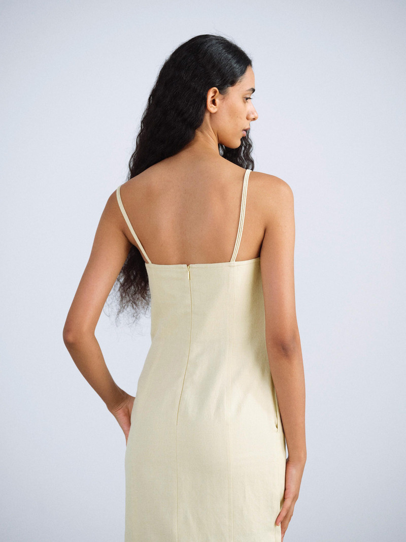 WOOL COTTON LINEN OX CAMISOLE DRESS 5