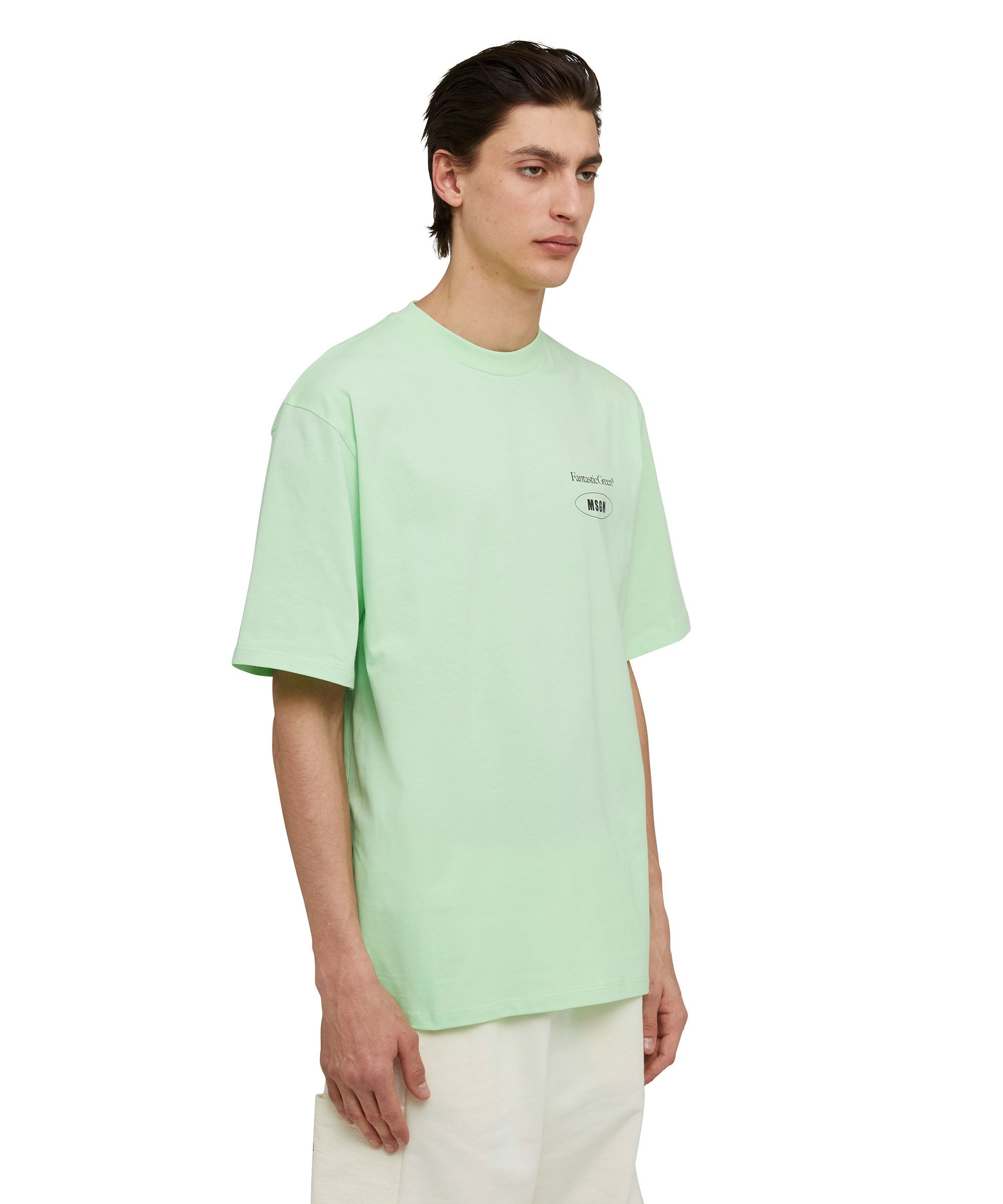 Organic cotton crewneck t-shirt from the MSGM Fantastic Green Capsule - 5