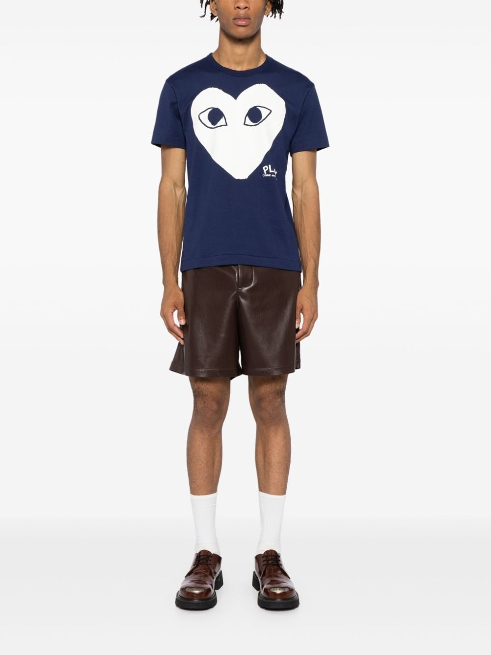 heart-printed T-shirt - 2