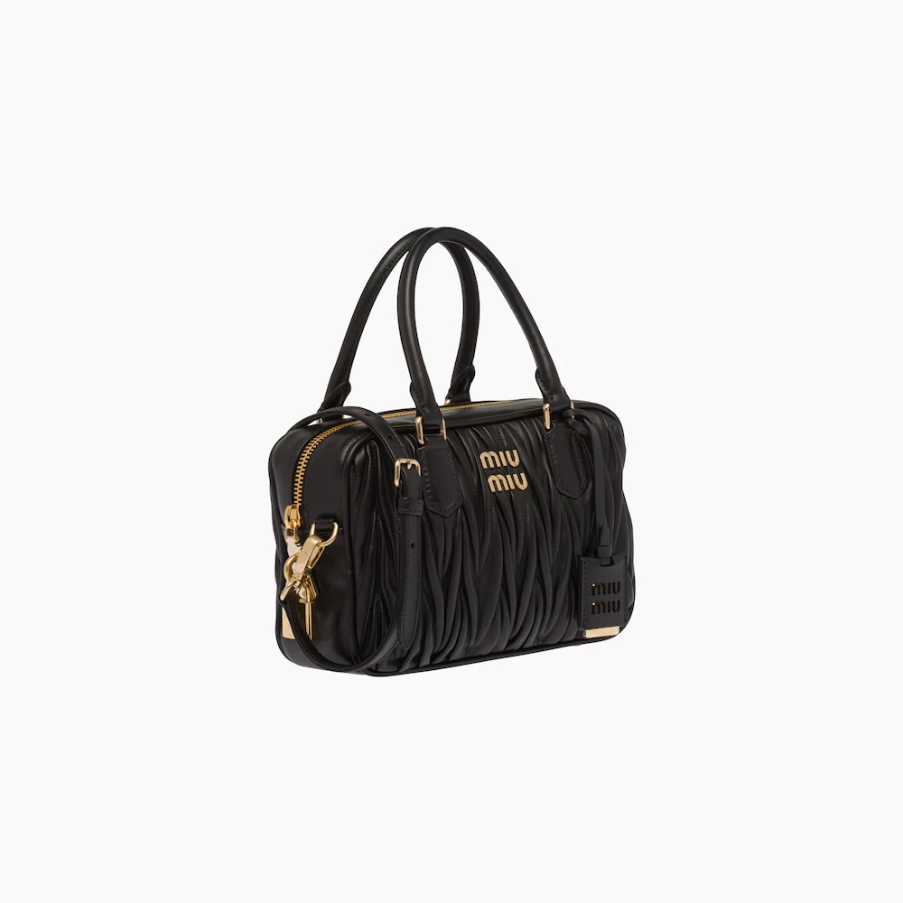 Matelassé nappa leather top-handle bag - 2