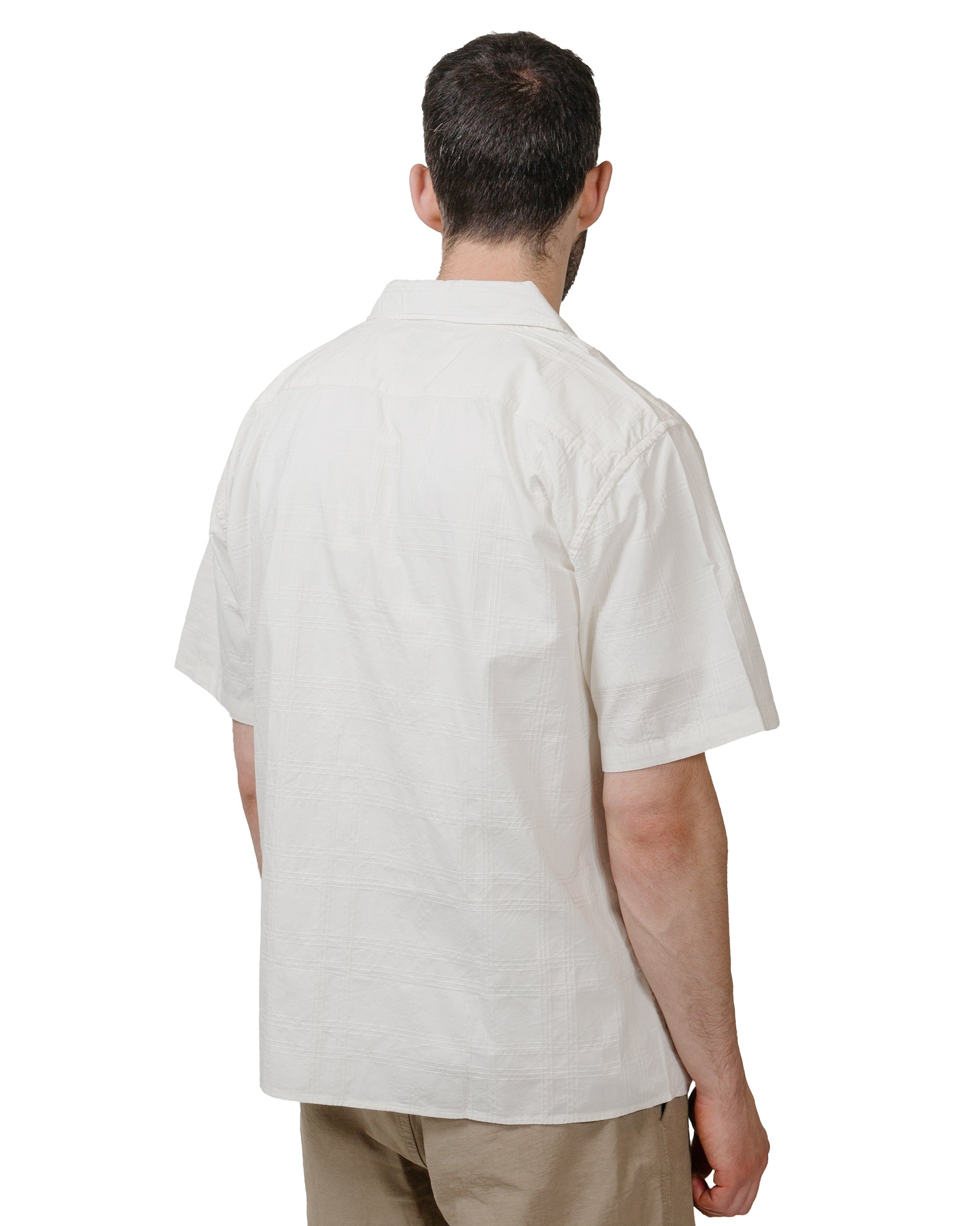Carsten Relaxed Dobby Check Shirt Ecru - 3