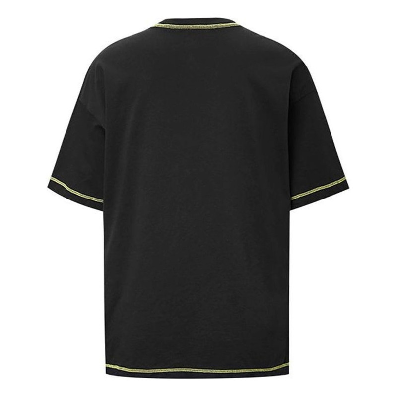 Converse (WMNS) Converse Casual T-Shirt 'Black Yellow' 10018923-A01 outlook