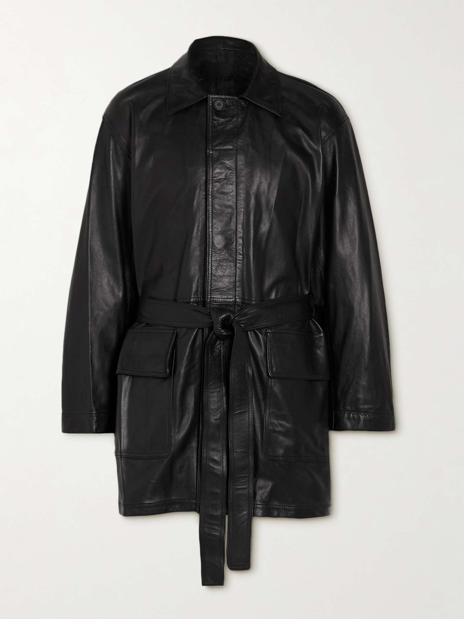 Leather Car Coat - 1