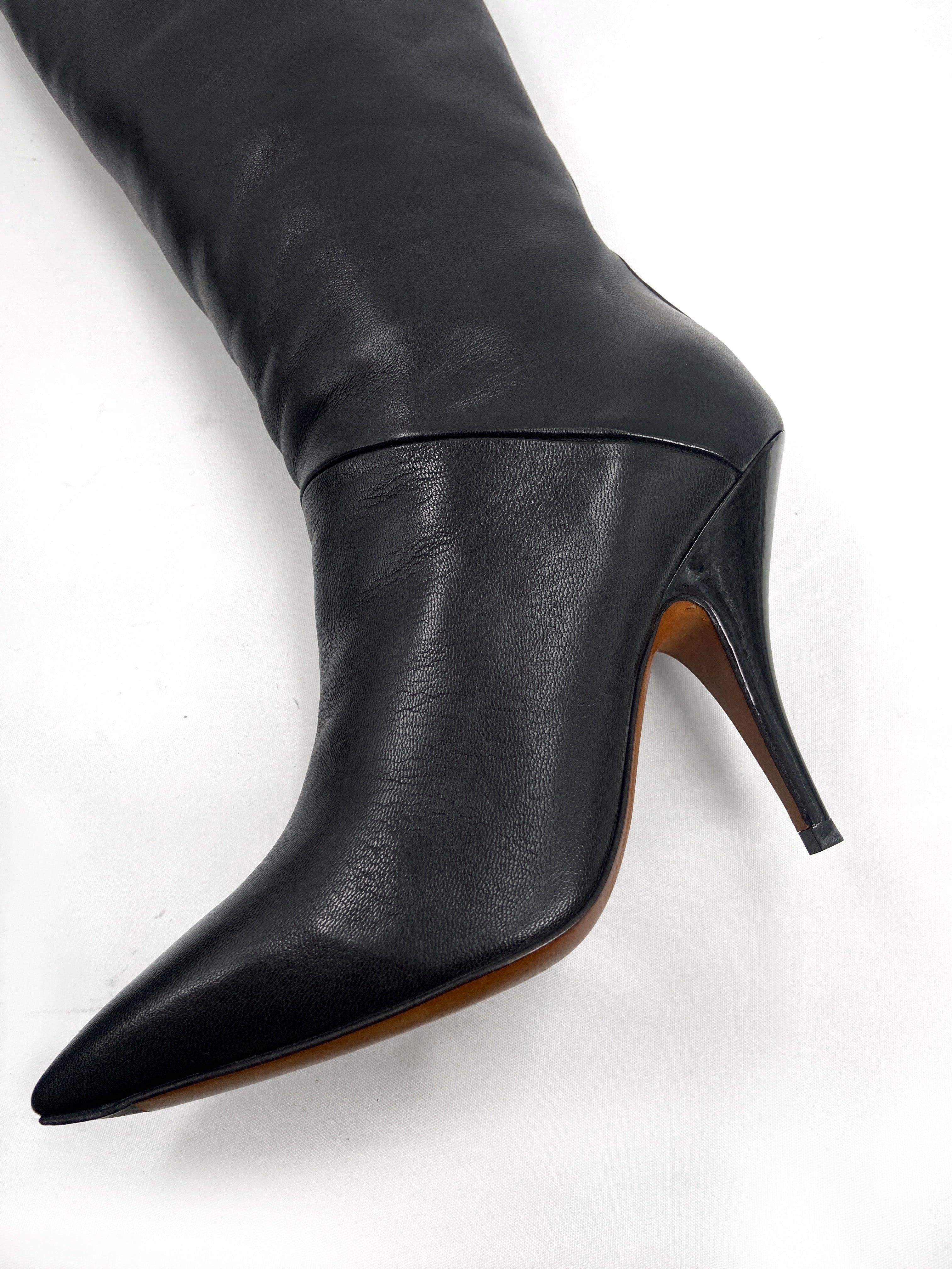 Céline - Céline Phoebe Philo Thigh High Leather Heels Boots 36.5 - 7